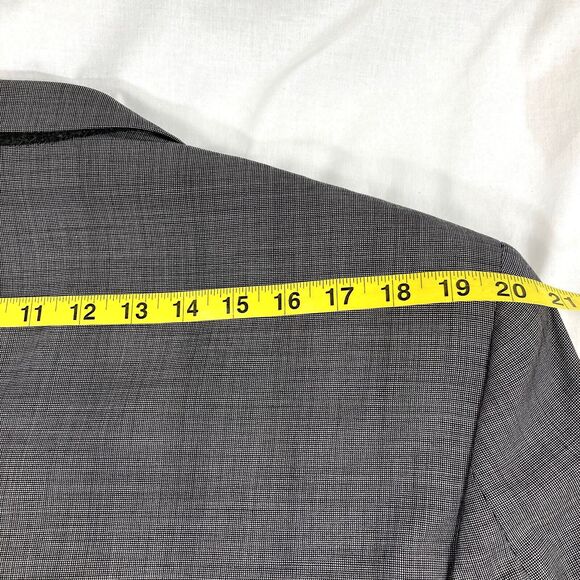Jos A Bank Signature Sport Coat Wool Check Nailhead Gray Black 40 41 42 - Picture 11 of 14